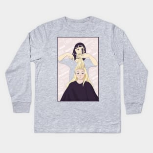 Hairdresser - Anime Style Kids Long Sleeve T-Shirt